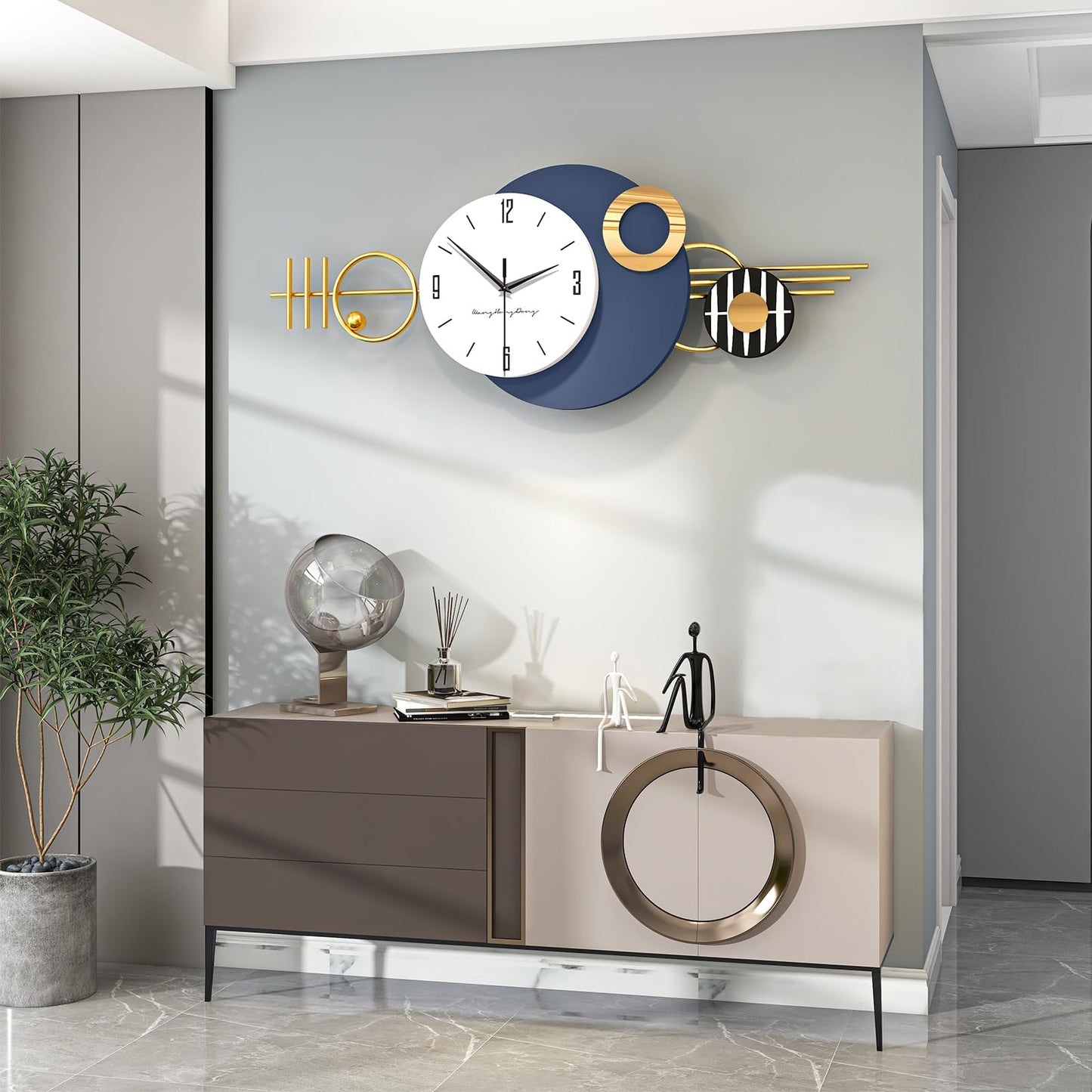 Extra Large Wall Clock for Living Room Decor Modern Decorative Art Clock