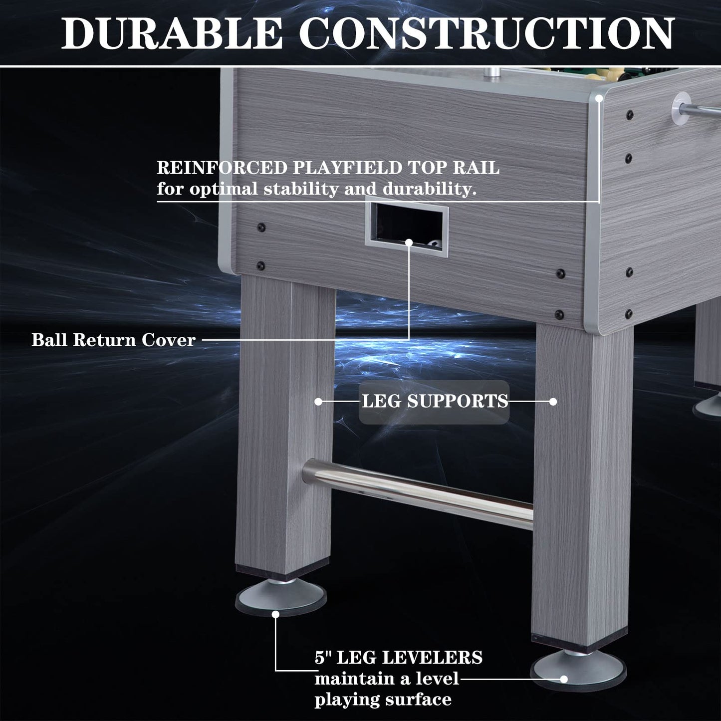 55" Foosball Table and Balls Set for Adults, Kids, Football Arcade