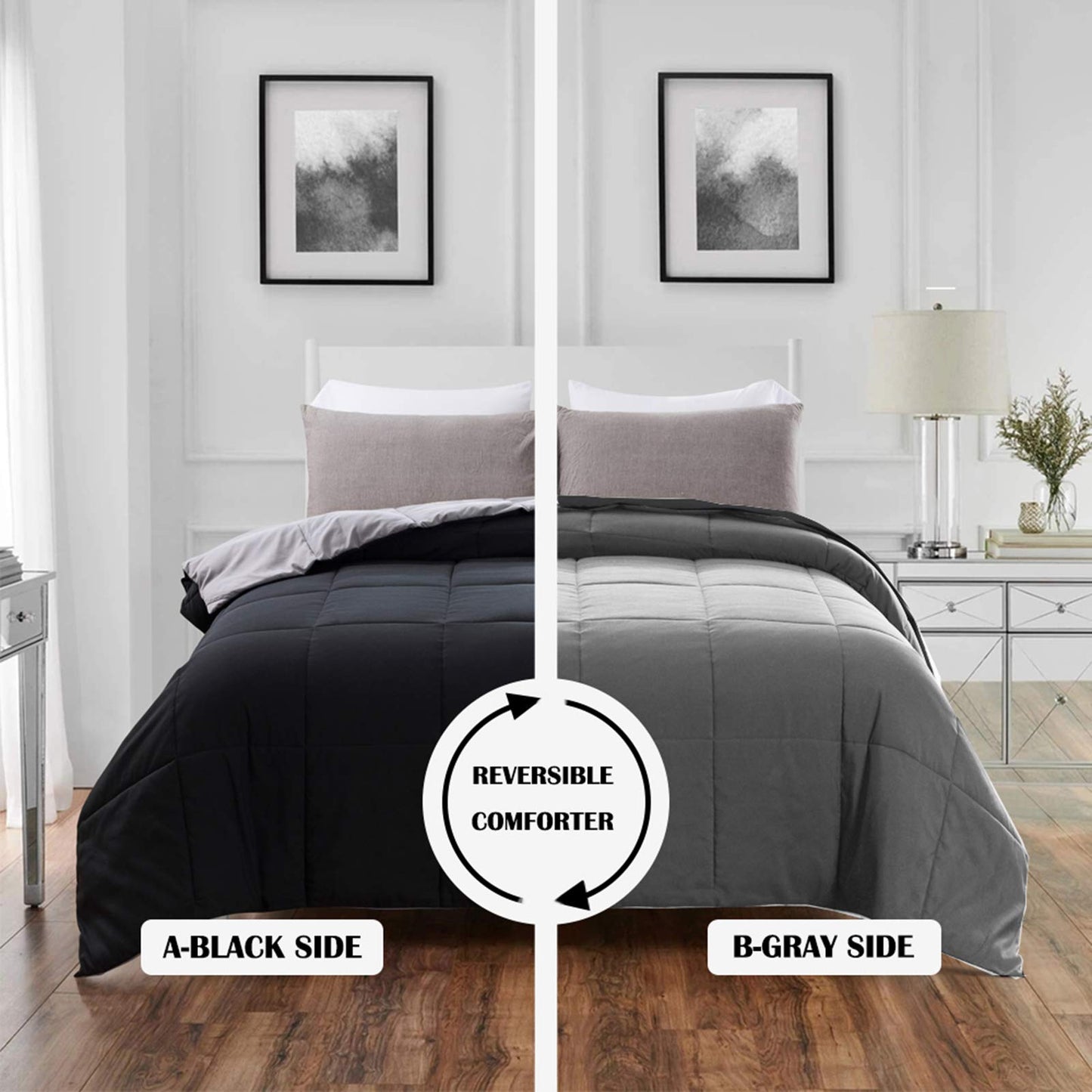 Comforters Queen Size, Duvet Insert, White All Season Duvet, Lightweight