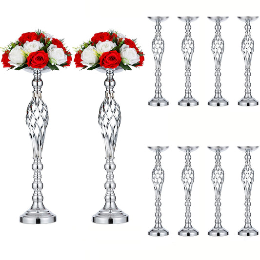 10Pcs/Set Metal Flower Vase, Wedding/Party Flowers Centerpieces for Table