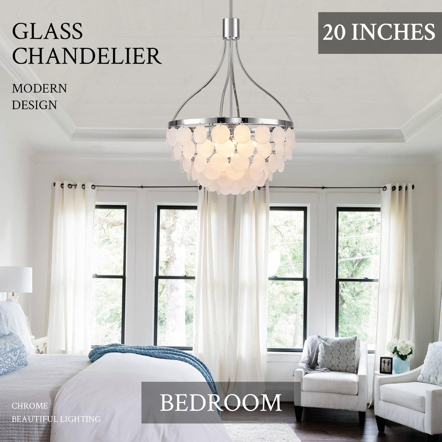 Gold Crystal Chandelier - Dimmable Contemporary Chandelier