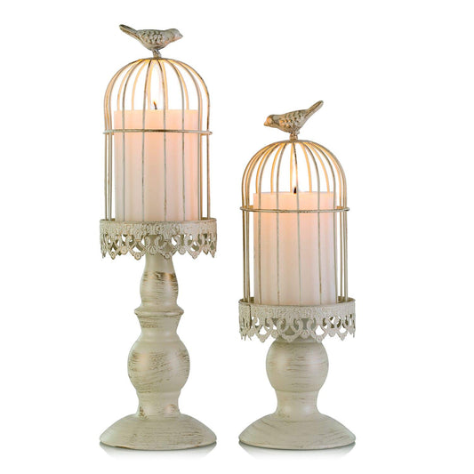 Birdcage Candle Holder Decorative Vintage Centerpieces for Tables