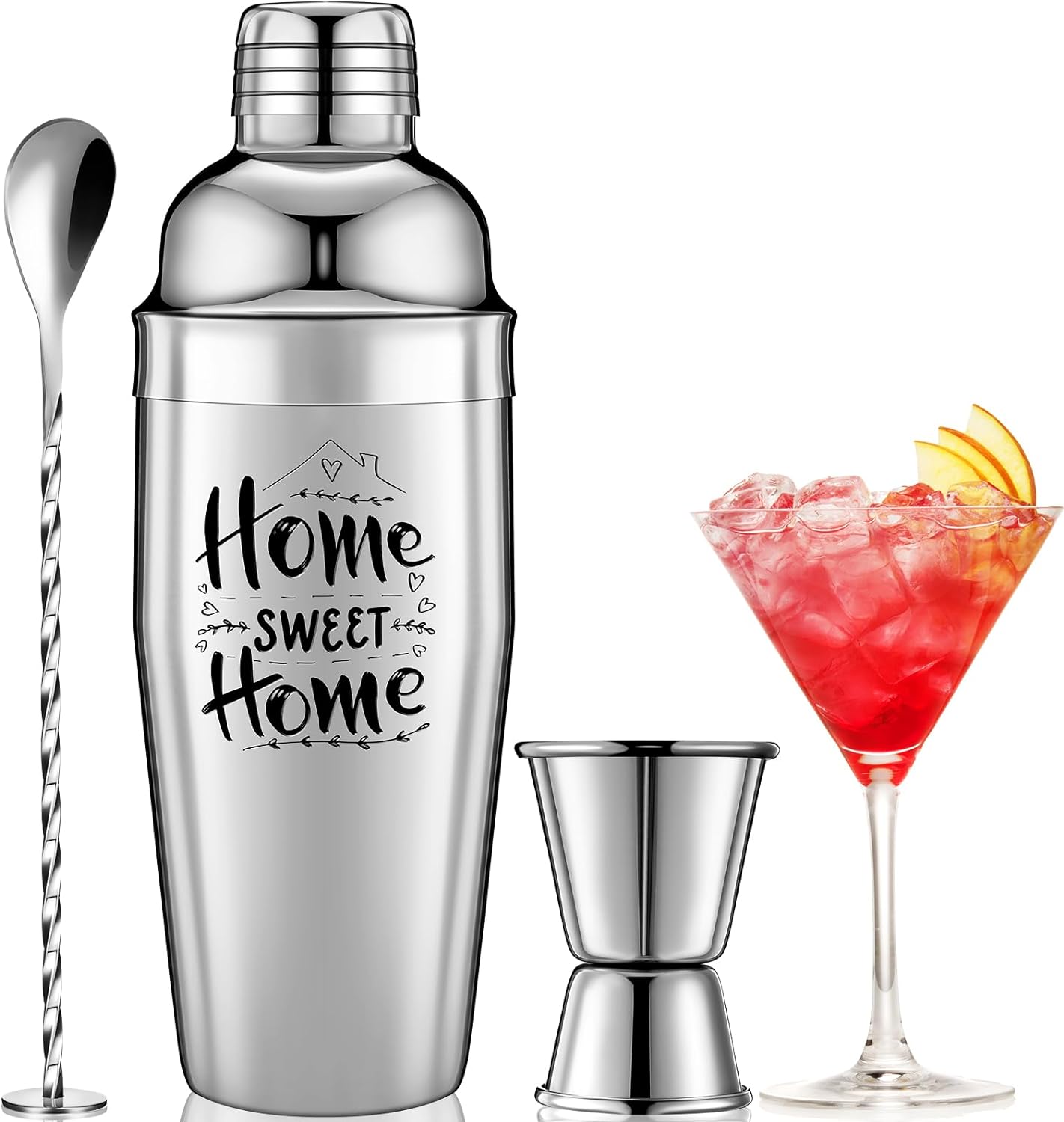 3 Pcs House Warming Gifts New Home, 24oz Cocktail Shaker Bar Set