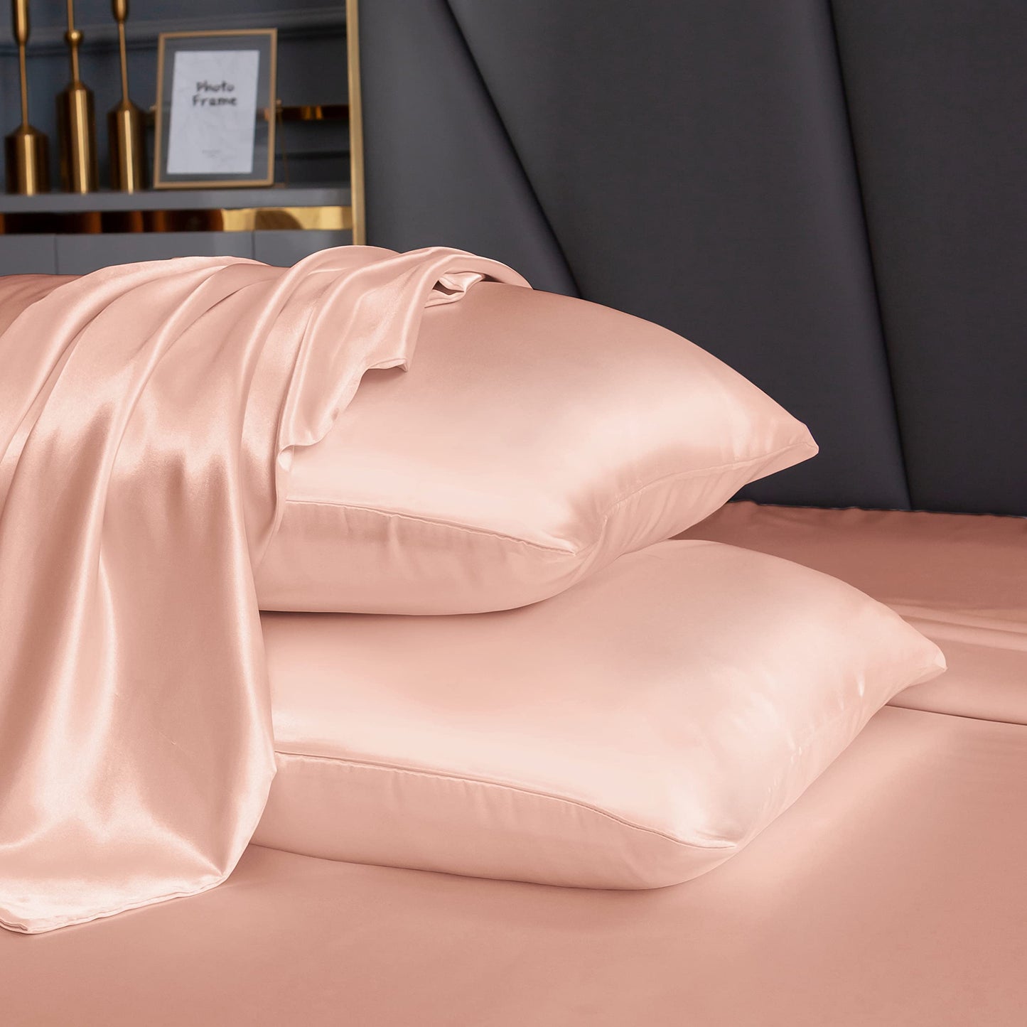 7pcs Satin Sheets Queen Size Bed Set Satin Sheet Set