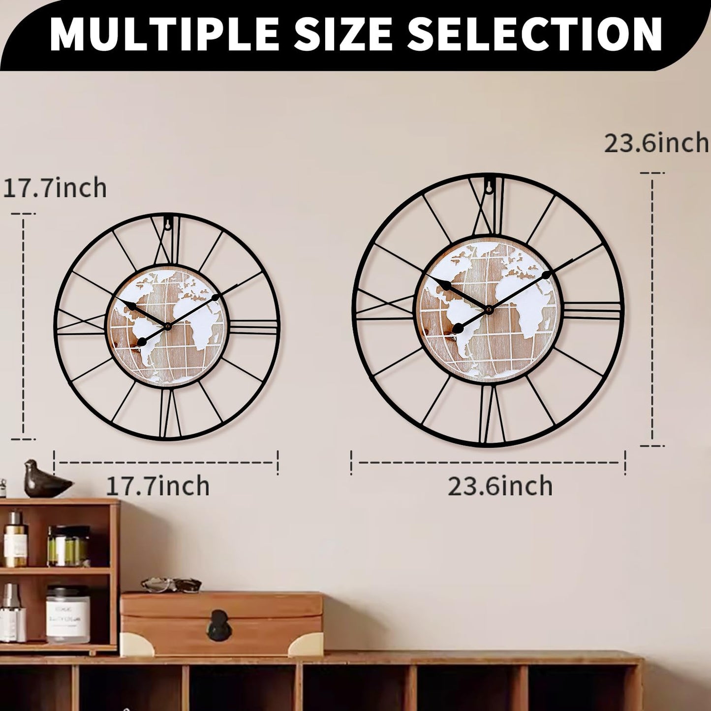 Large Wall Clock Owls Decorative Wall Clocks for Living Room Decor