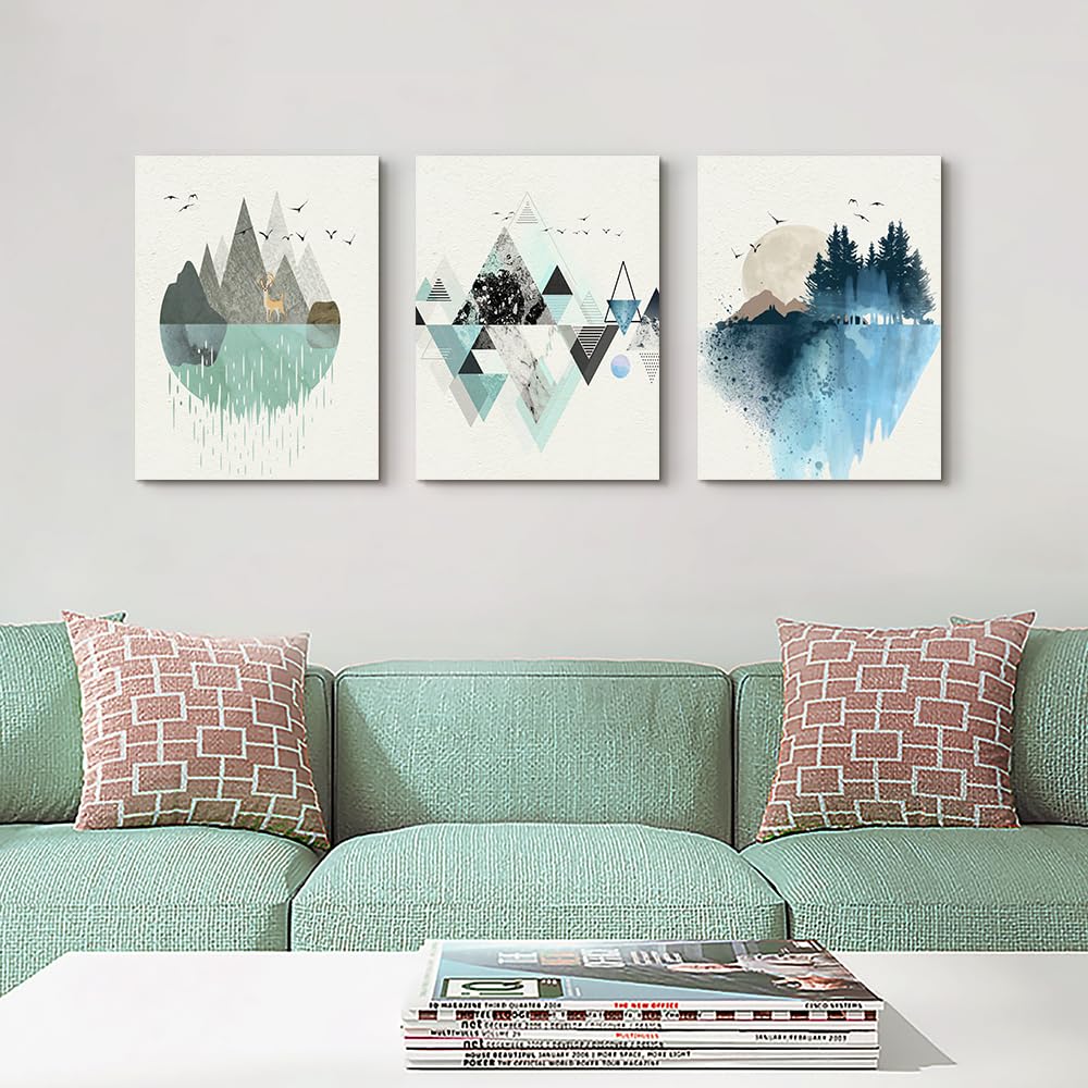 Framed Wall Art For Bedroom Abstract Wall Decor Art  3 Piece