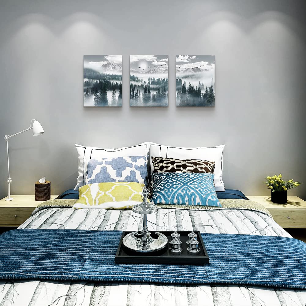 Canvas Wall - Sunrise Ocean Waves Wall Paintings Blue Sea Beach  Prints