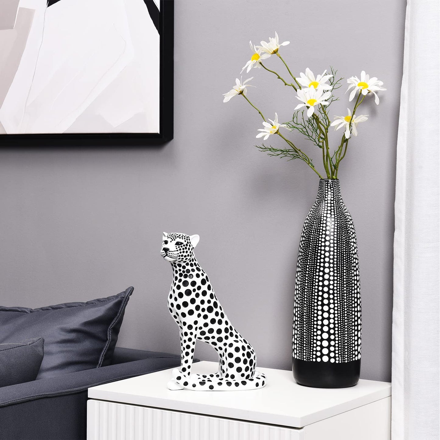 Leopard Sculptures for Home Decor, Modern Decorations for Living Room