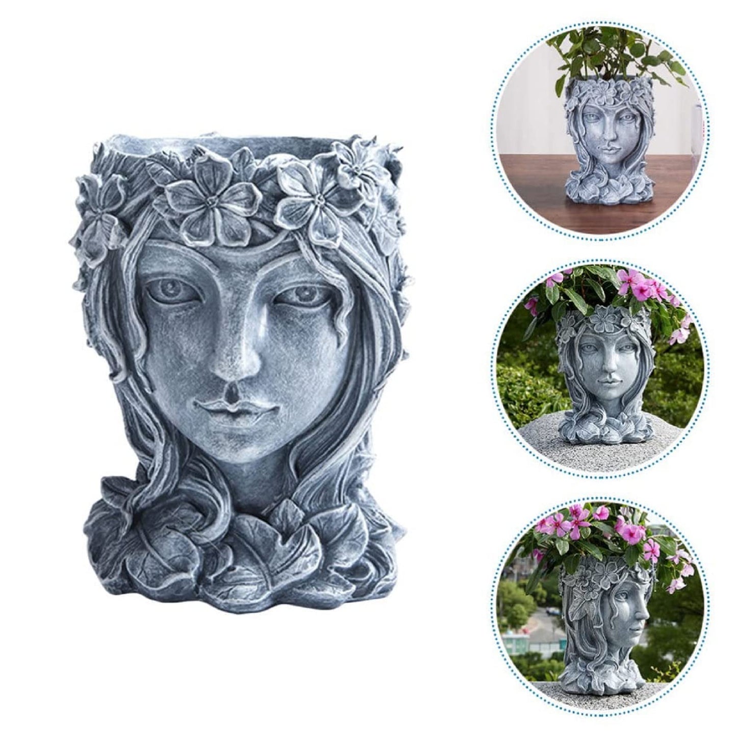 Face Flower Pot Head Planter Pots Succulent Planter Goddess Face