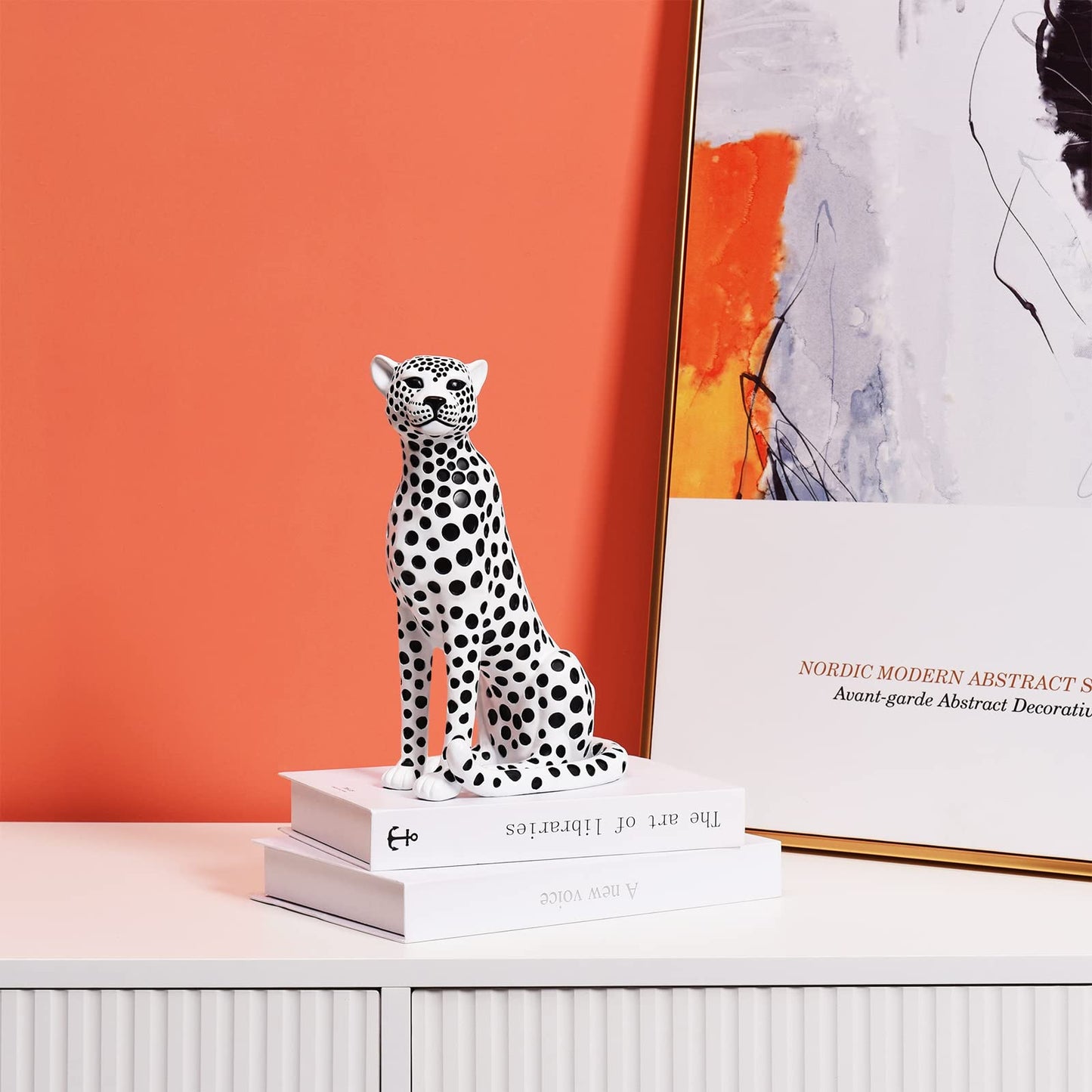 Leopard Sculptures for Home Decor, Modern Decorations for Living Room