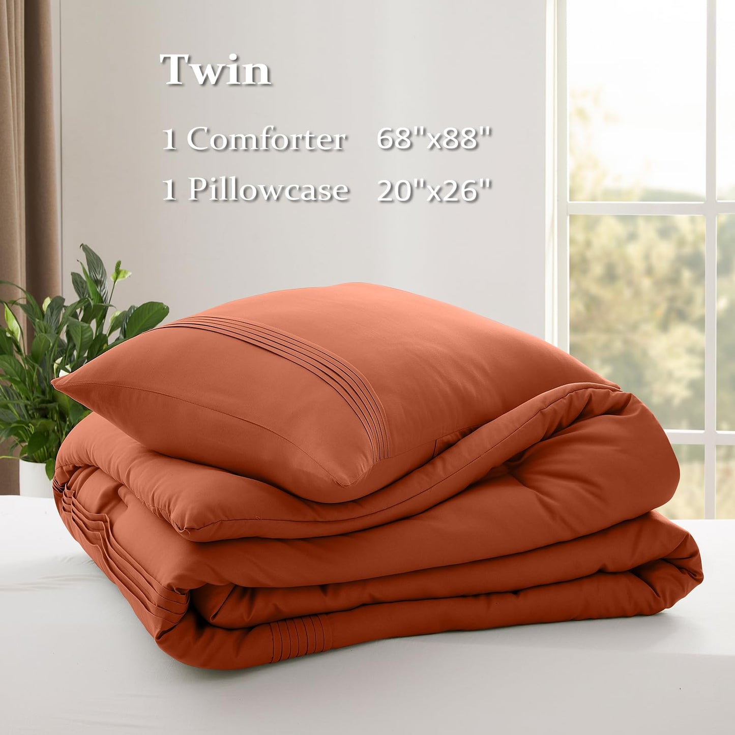 Lightweight Beige Comforter Set Queen Size, Fluffy Comforters