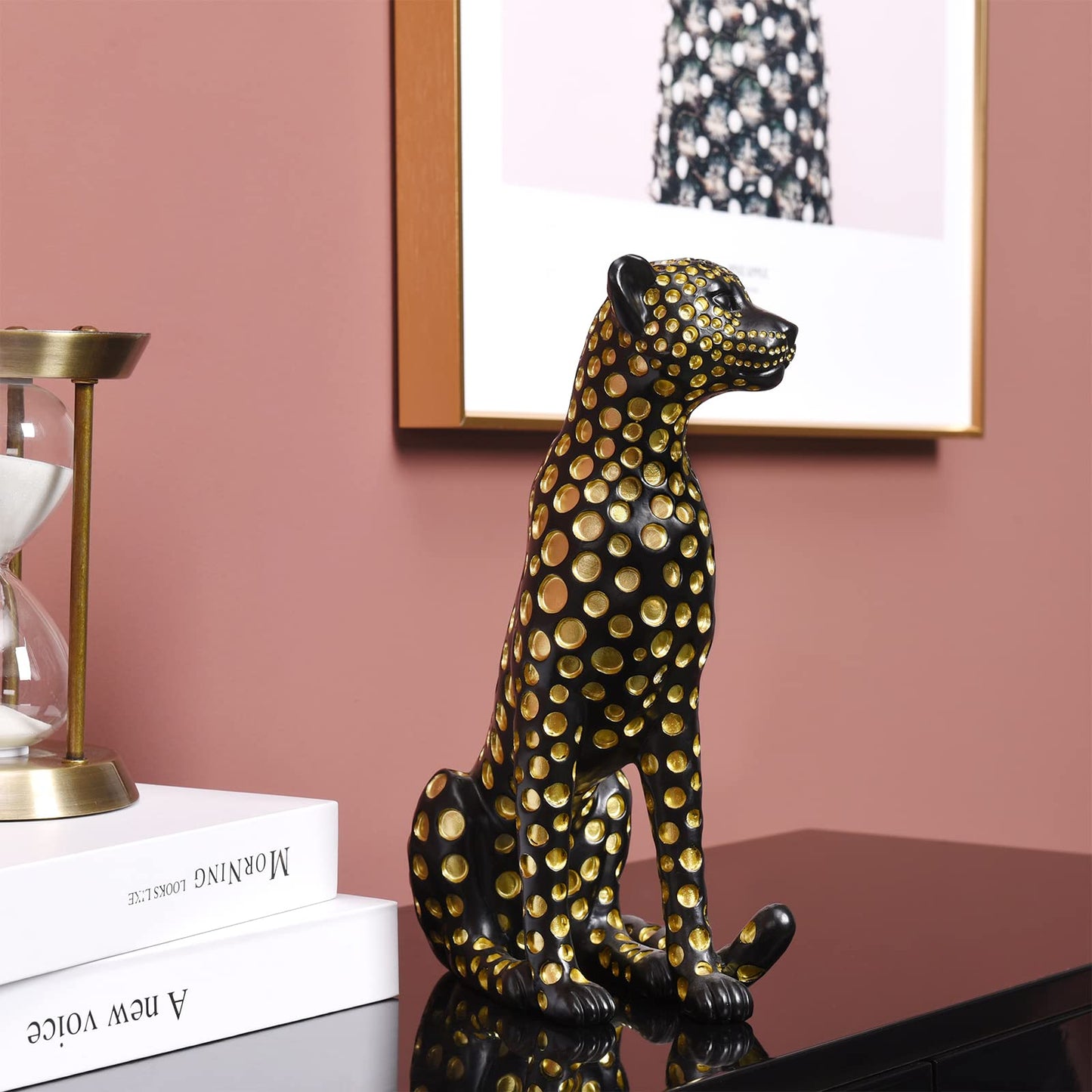 Leopard Sculptures for Home Decor, Modern Decorations for Living Room