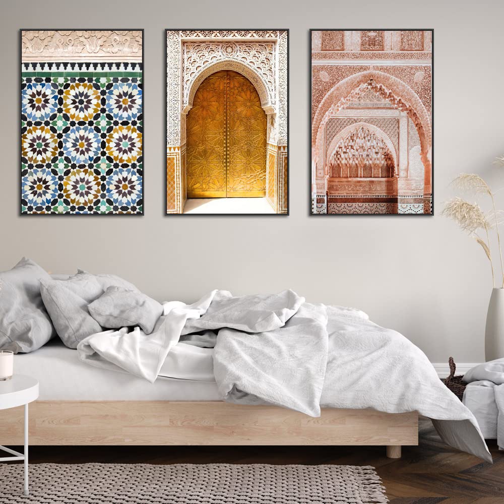 Wall Art, Modern Abstract Canvas Wall Art 3 Piece Set Of Painted Prints