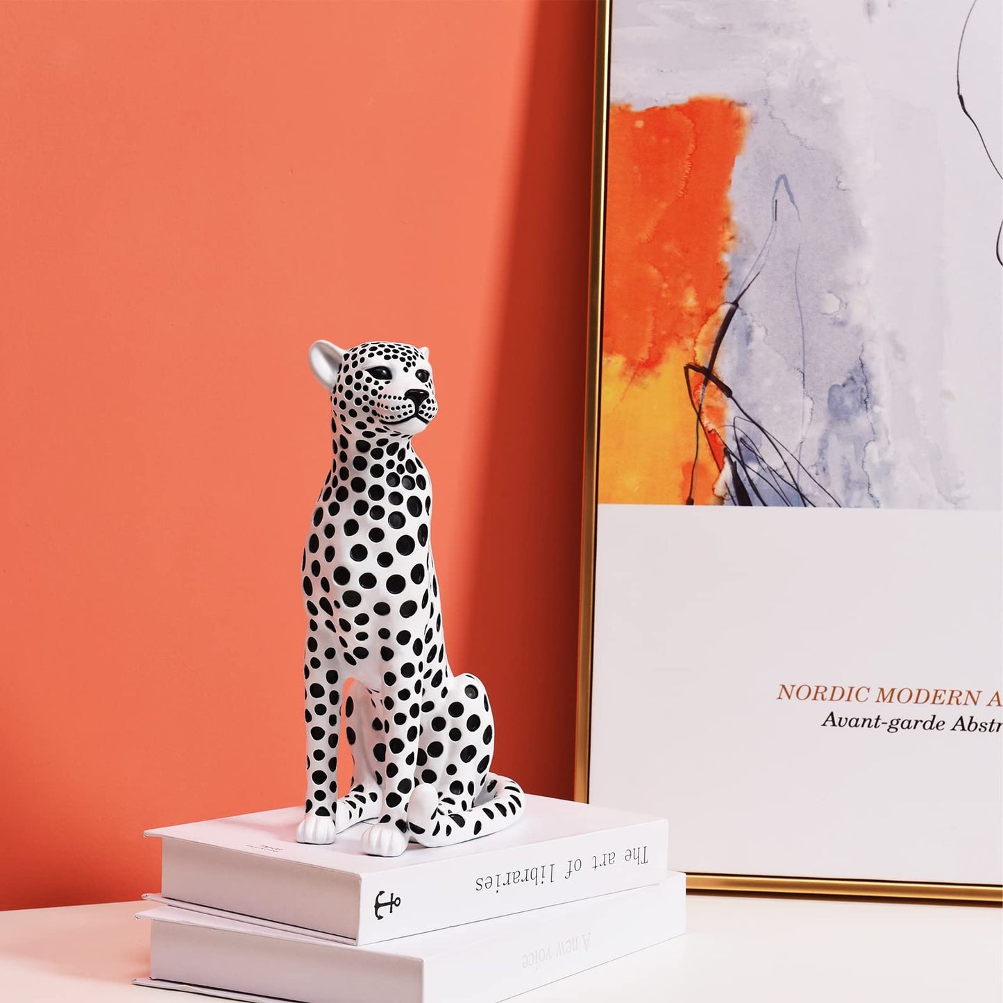 Leopard Sculptures for Home Decor, Modern Decorations for Living Room