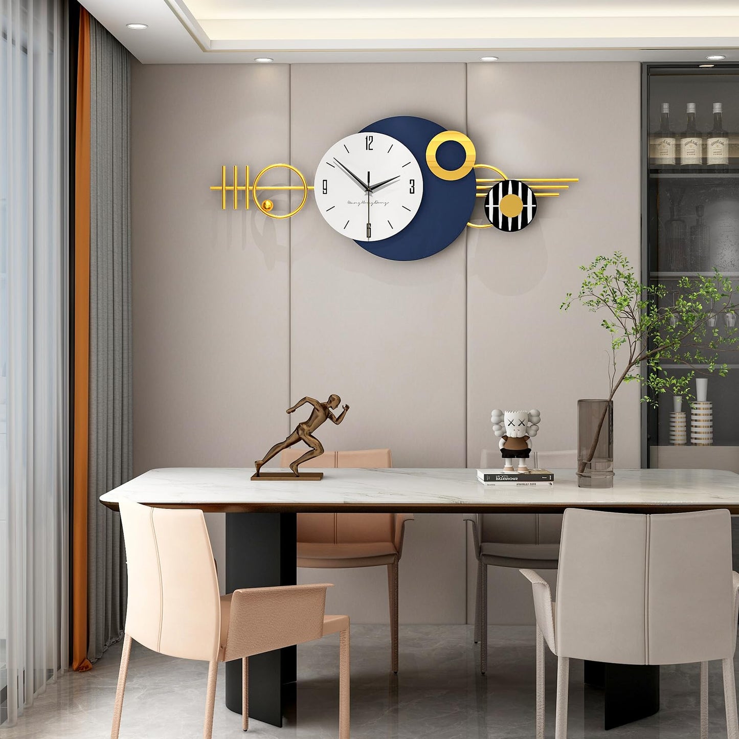 Extra Large Wall Clock for Living Room Decor Modern Decorative Art Clock