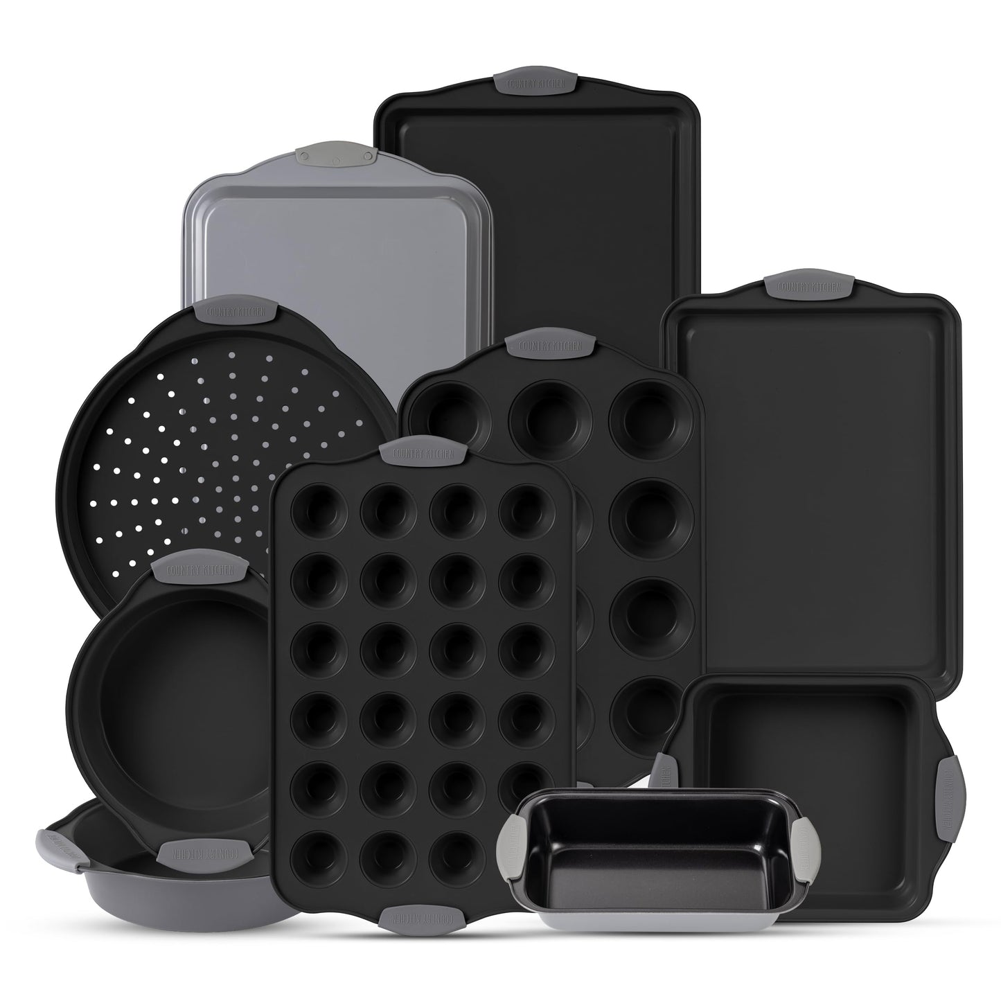 10-Piece Nonstick Stackable Bakeware Set - PFOA, PFOS, PTFE Free