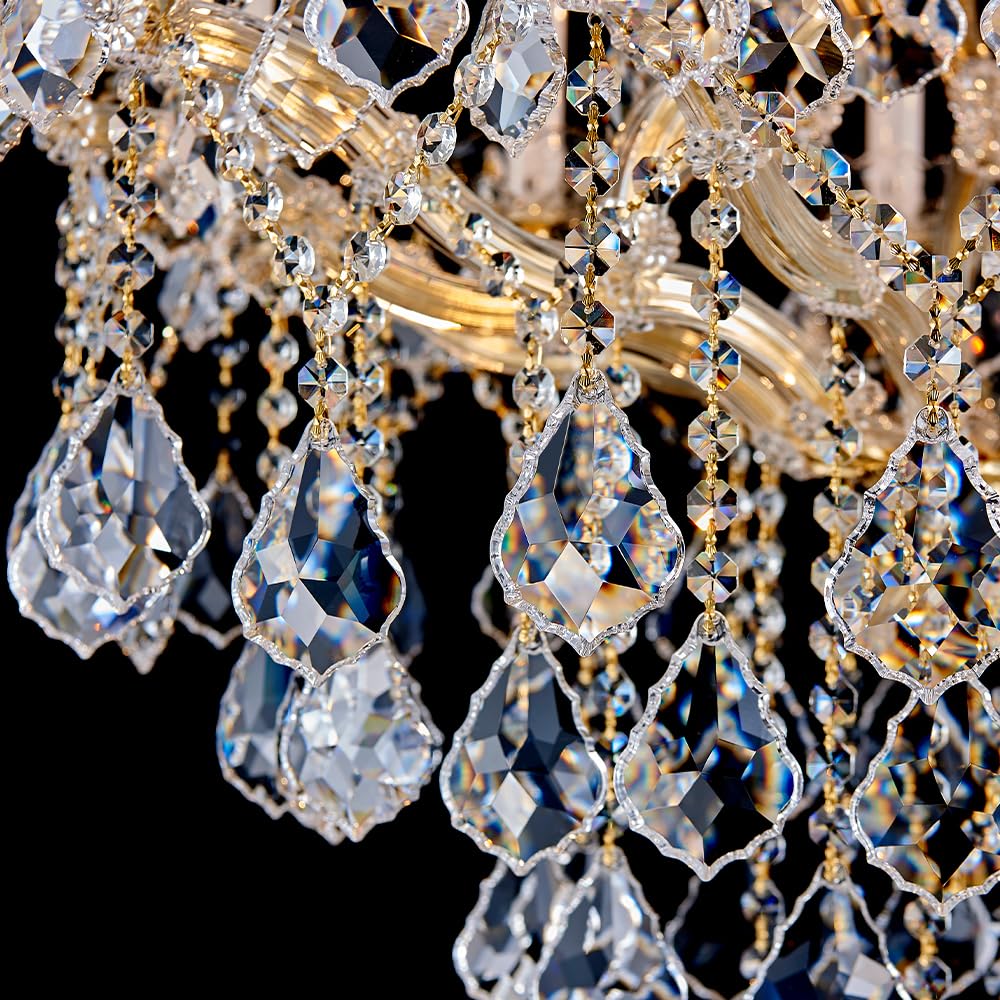 Large Gold Modern Crystal Chandelier Light Fixtures