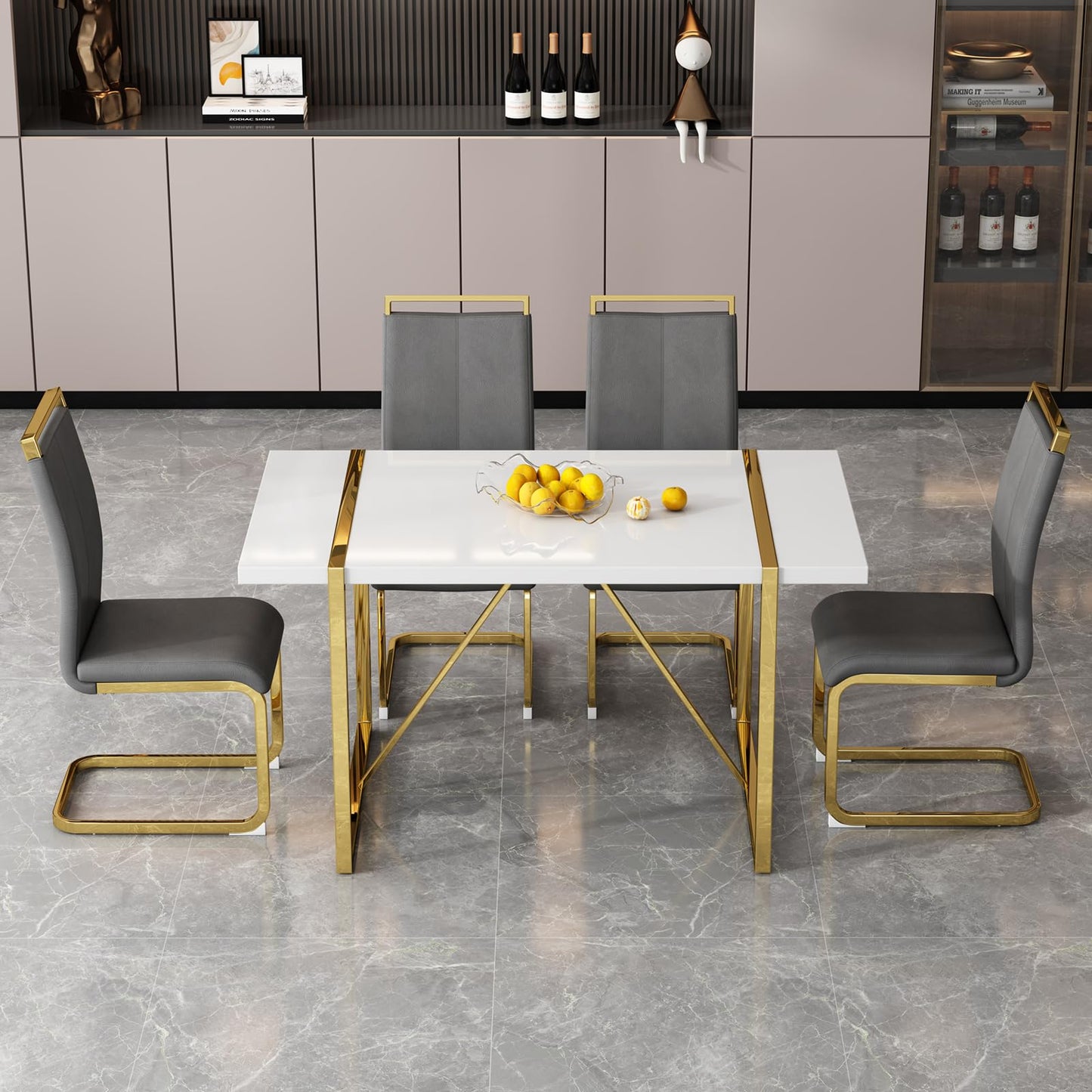 Dining Table Set for 4，5 Piece Dining Table Set