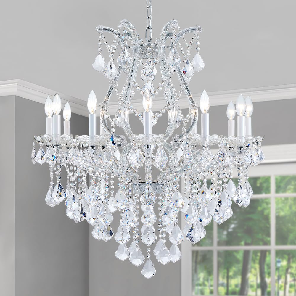 Large Gold Modern Crystal Chandelier Light Fixtures