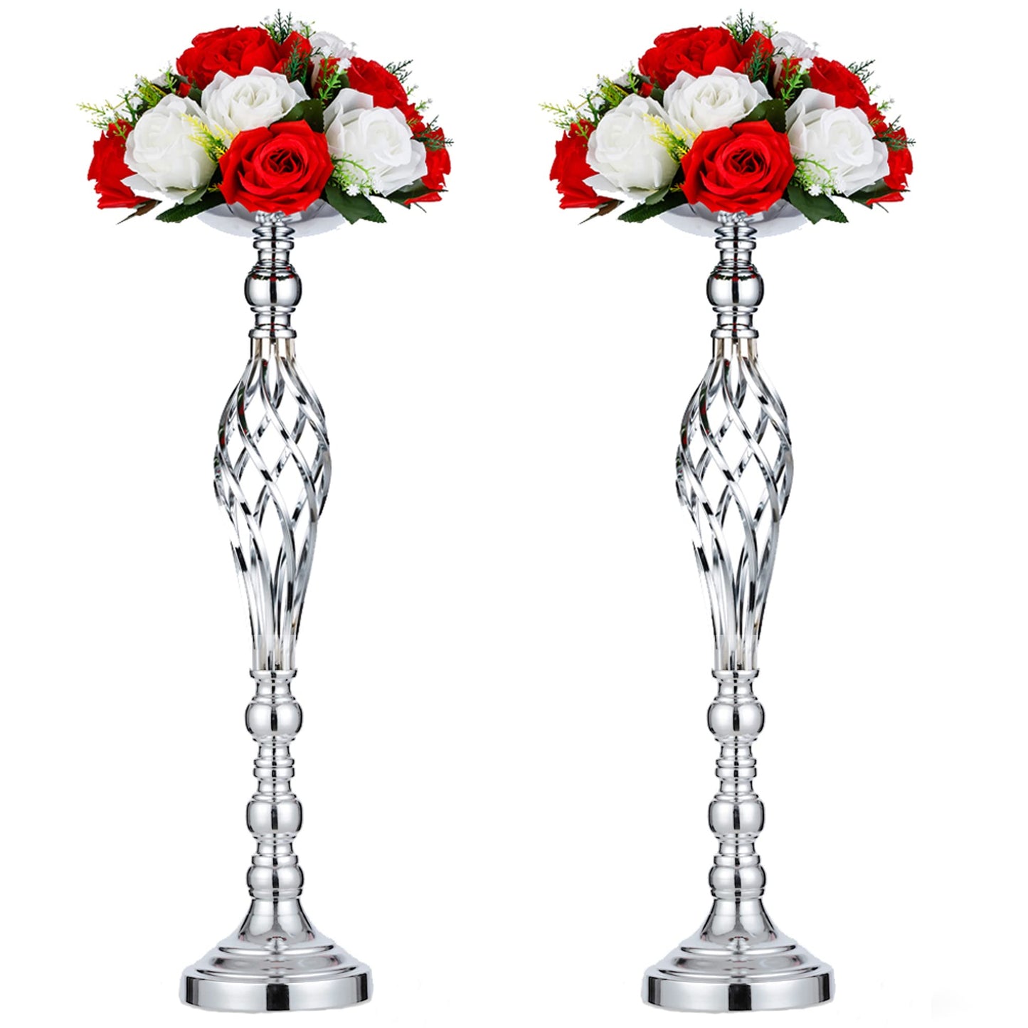 10Pcs/Set Metal Flower Vase, Wedding/Party Flowers Centerpieces for Table