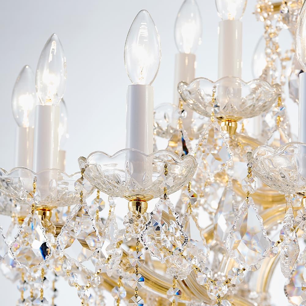 Large Gold Modern Crystal Chandelier Light Fixtures