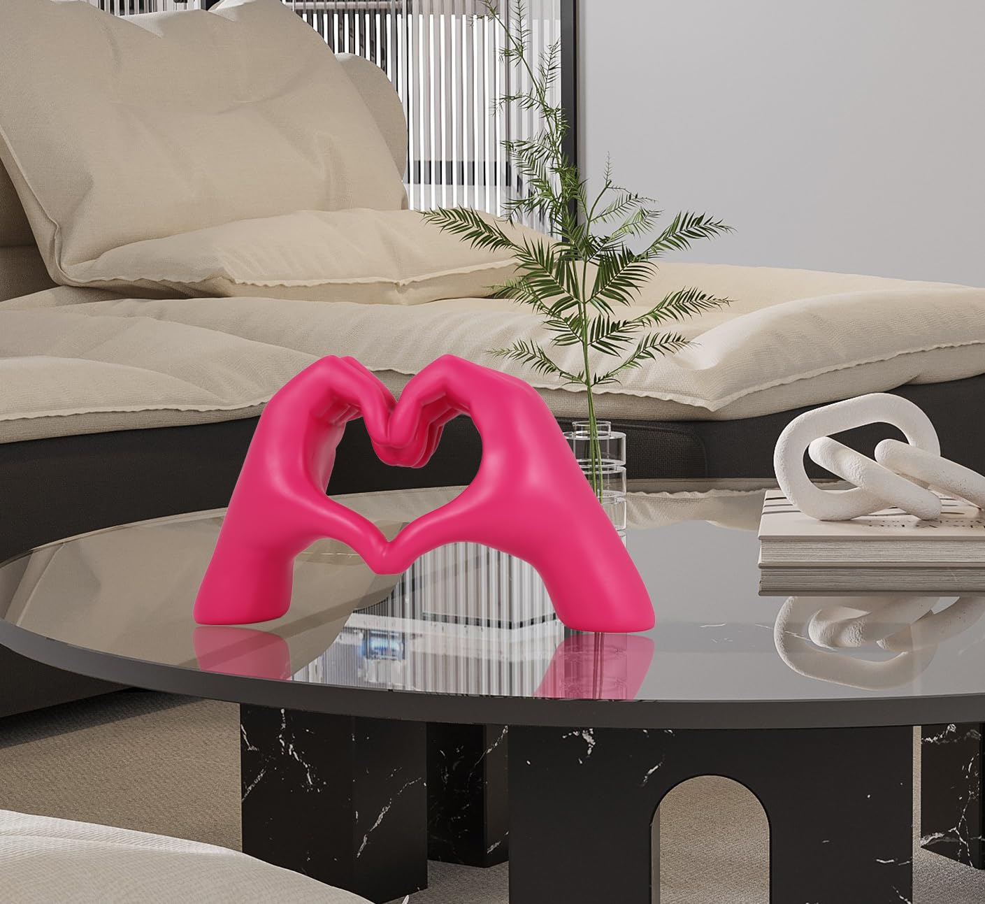 Heart Hands Sculpture Aesthetic Decor for Living Room