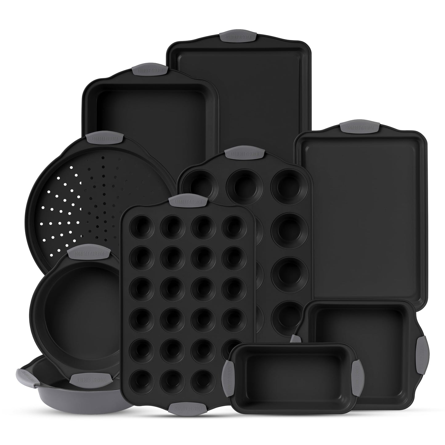 10-Piece Nonstick Stackable Bakeware Set - PFOA, PFOS, PTFE Free