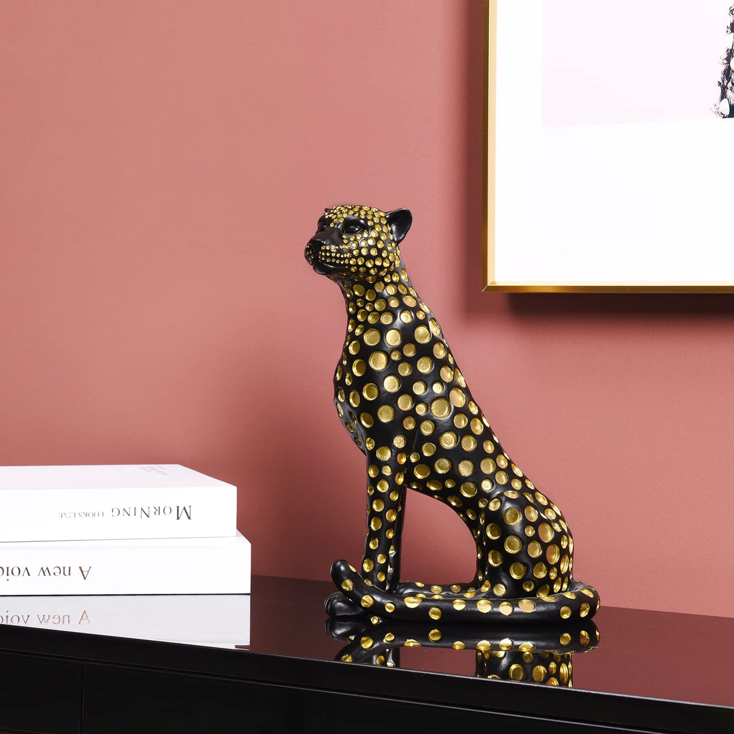 Leopard Sculptures for Home Decor, Modern Decorations for Living Room