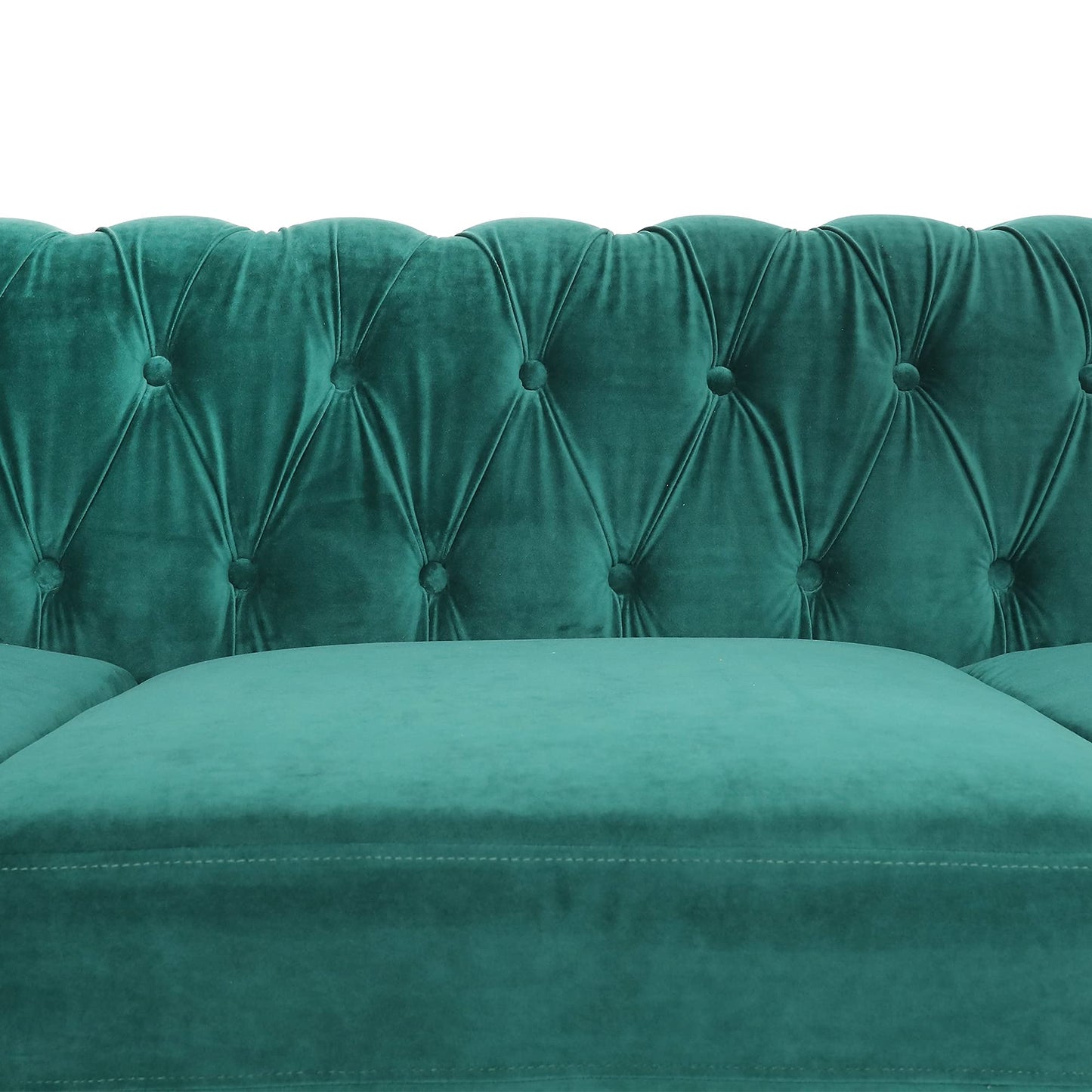 Velvet Chesterfield Sofa, 84 inch Modern Tufted 3 Seater Couch