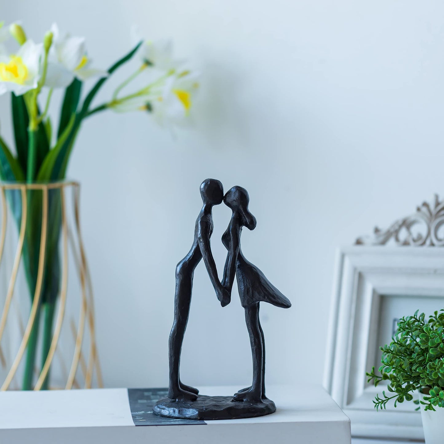 Iron Gift for Anniversaries Wedding Small Modern Abstract Figurine