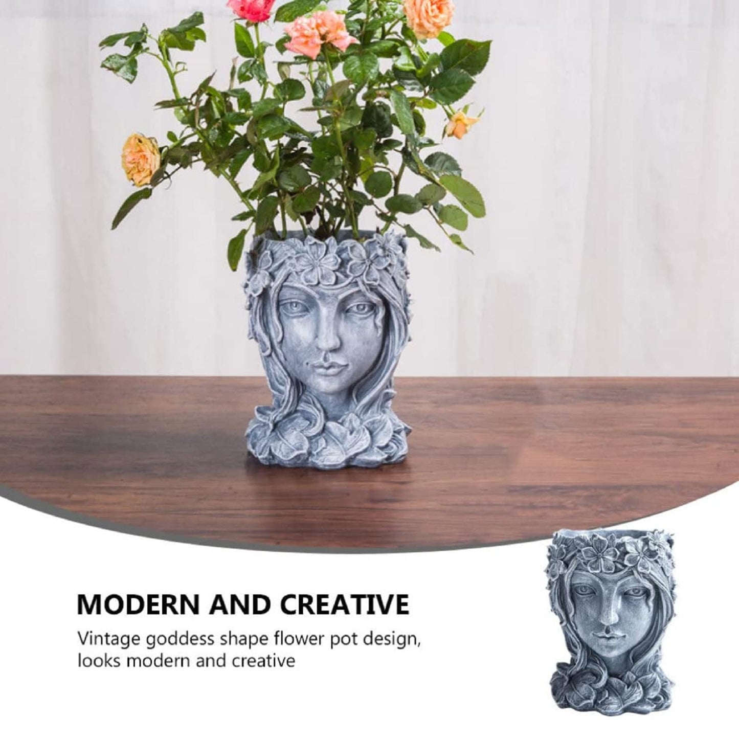 Face Flower Pot Head Planter Pots Succulent Planter Goddess Face