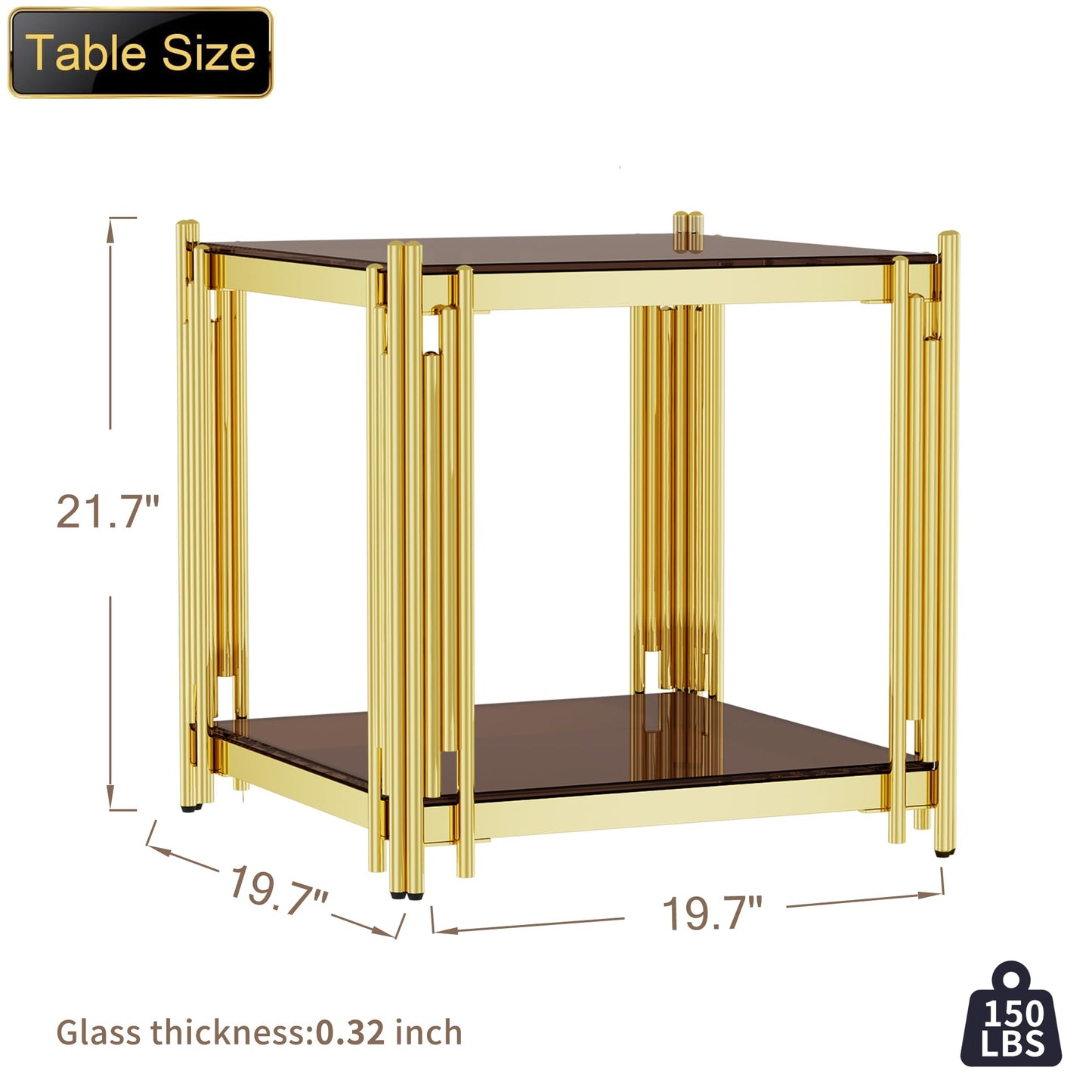 Modern Living Room Table Gold Stainless Steel Metal Leg Rectangular