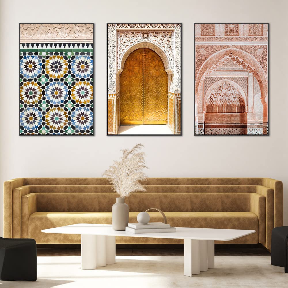 Wall Art, Modern Abstract Canvas Wall Art 3 Piece Set Of Painted Prints