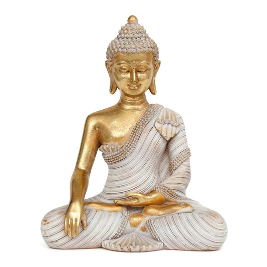 Buddha Statue for Home Decor Gold 10.2IN-Buddha Statues for Zen Decor