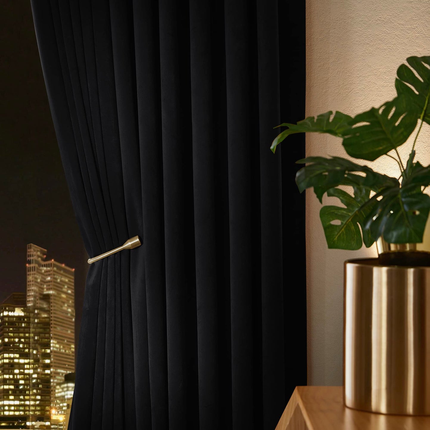 Velvet Curtains 96 inches - Soundproof Light Blocking Velvet Curtain