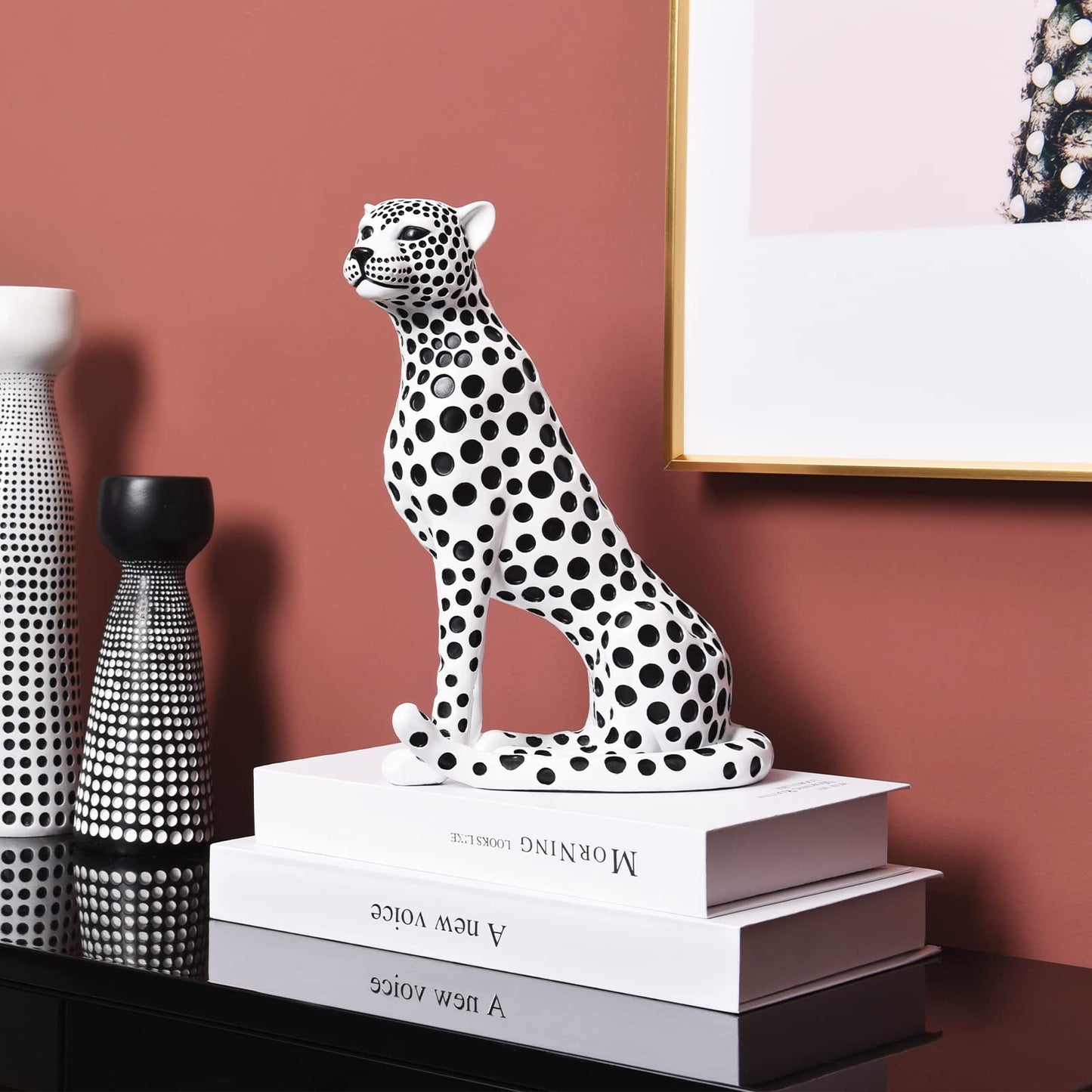 Leopard Sculptures for Home Decor, Modern Decorations for Living Room