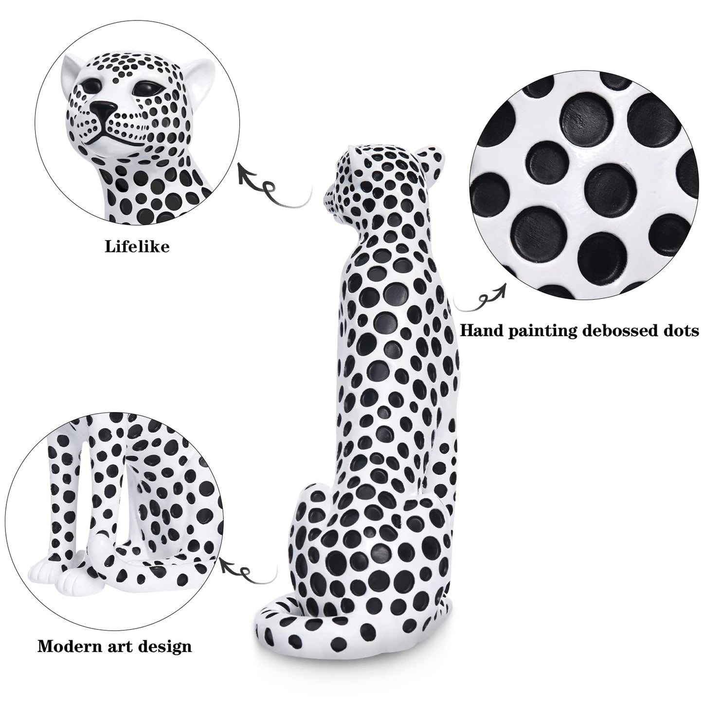 Leopard Sculptures for Home Decor, Modern Decorations for Living Room