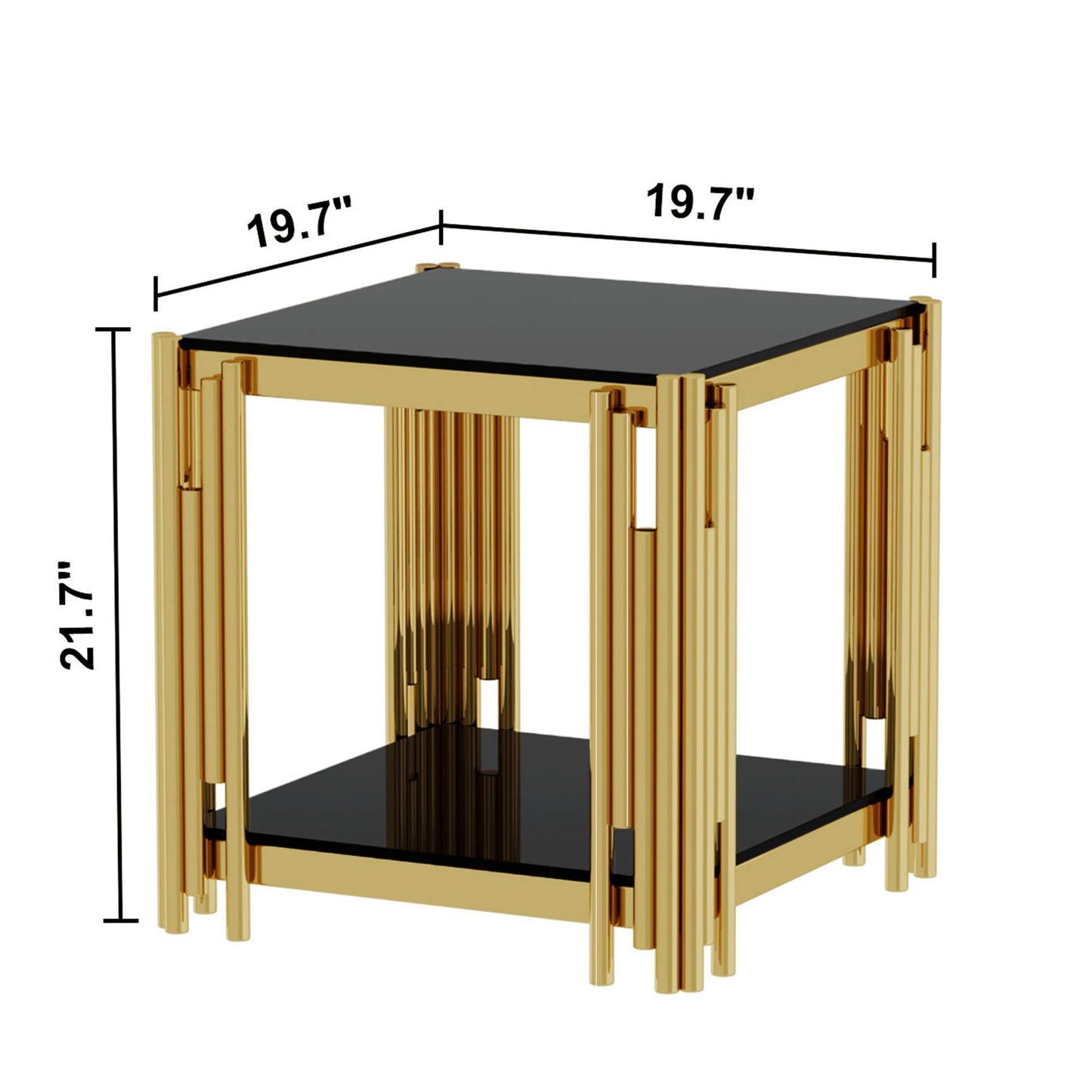 Modern Living Room Table Gold Stainless Steel Metal Leg Rectangular