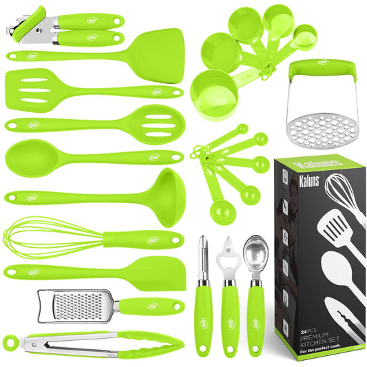 Silicone Kitchen Utensils Set 24 Pcs Silicone Cooking Utensils Set