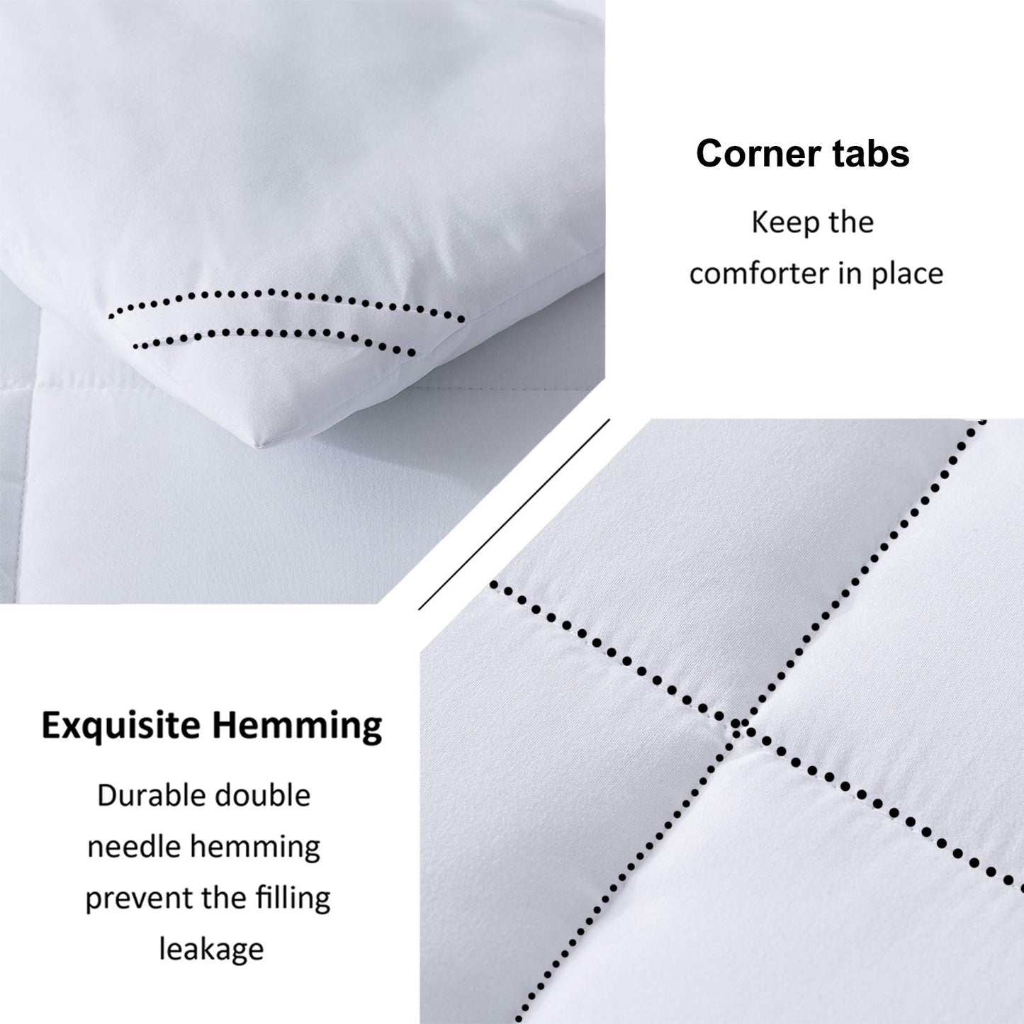 Comforters Queen Size, Duvet Insert, White All Season Duvet, Lightweight