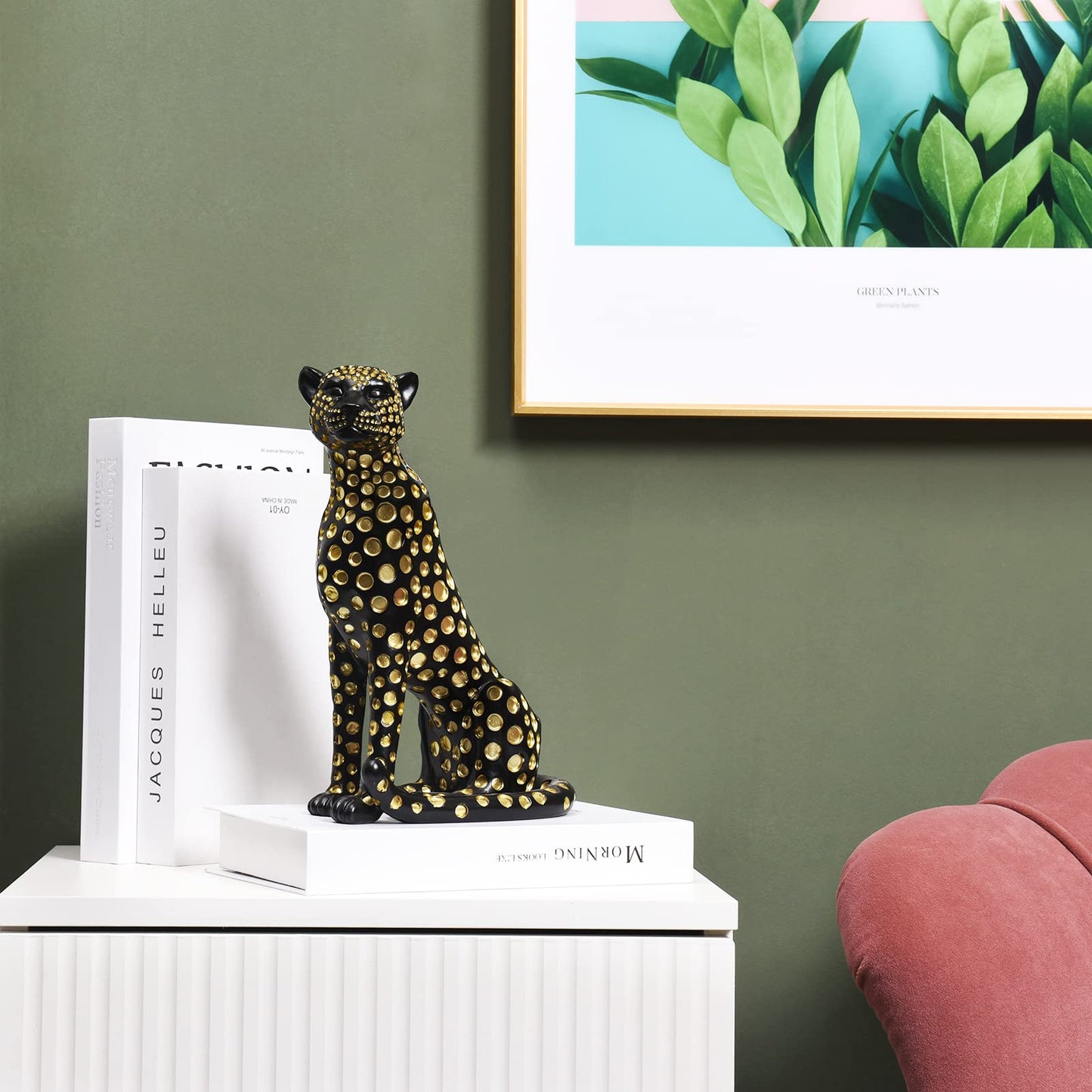 Leopard Sculptures for Home Decor, Modern Decorations for Living Room