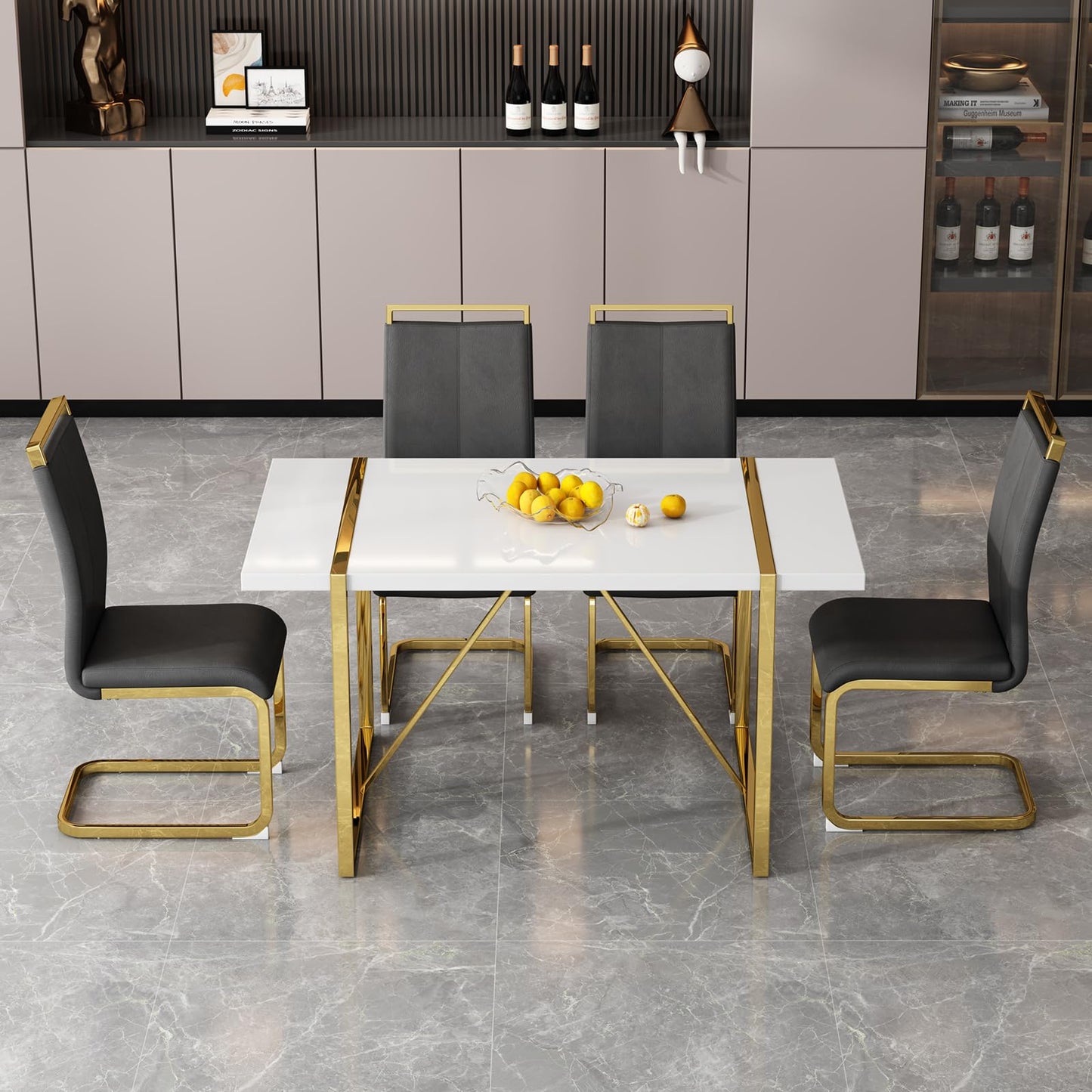 Dining Table Set for 4，5 Piece Dining Table Set