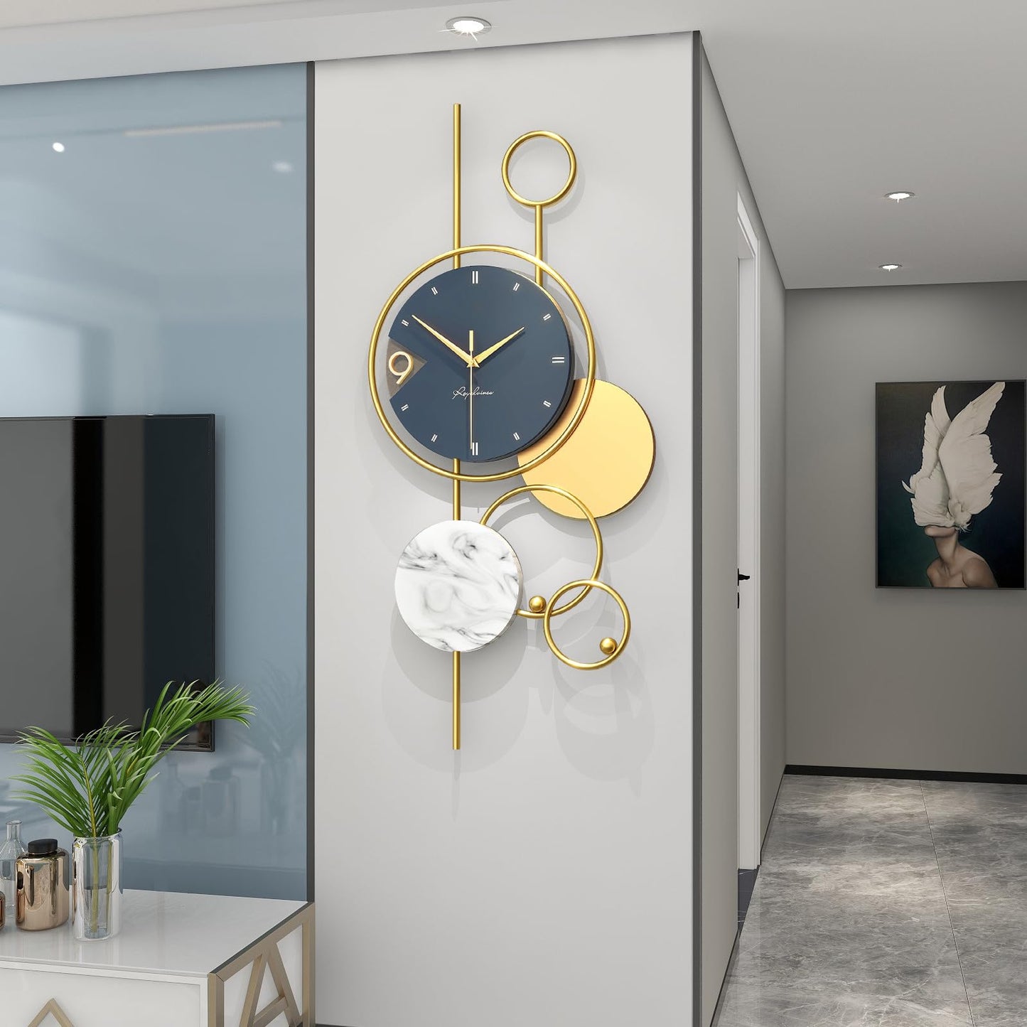 Large Silent Wall Clocks, Modern, Battery Operated, Non-Ticking