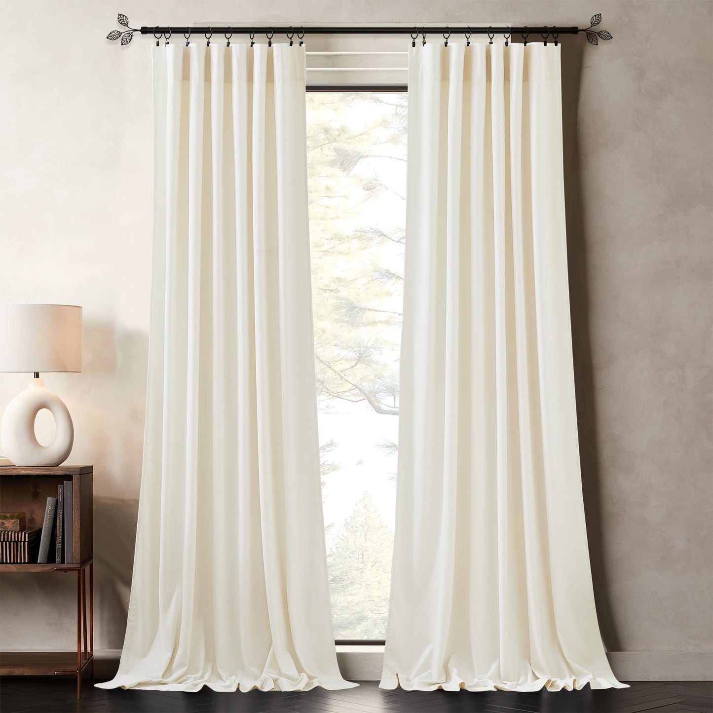 Velvet Curtains 96 inches - Soundproof Light Blocking Velvet Curtain