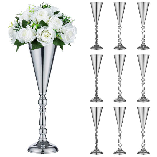 Trumpet Vase Floral Centerpiece Riser Stand for Wedding Reception Centerpieces