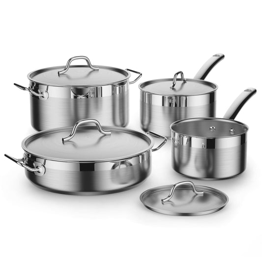 Kitchen Cookware Sets Stainless Steel, Professional Pots and Pans