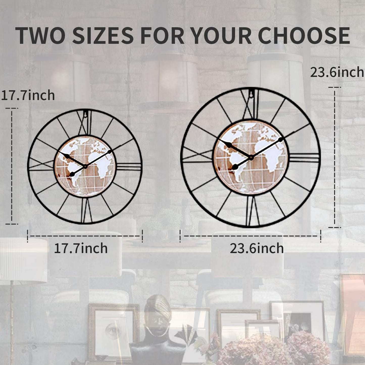 Large Wall Clock Owls Decorative Wall Clocks for Living Room Decor