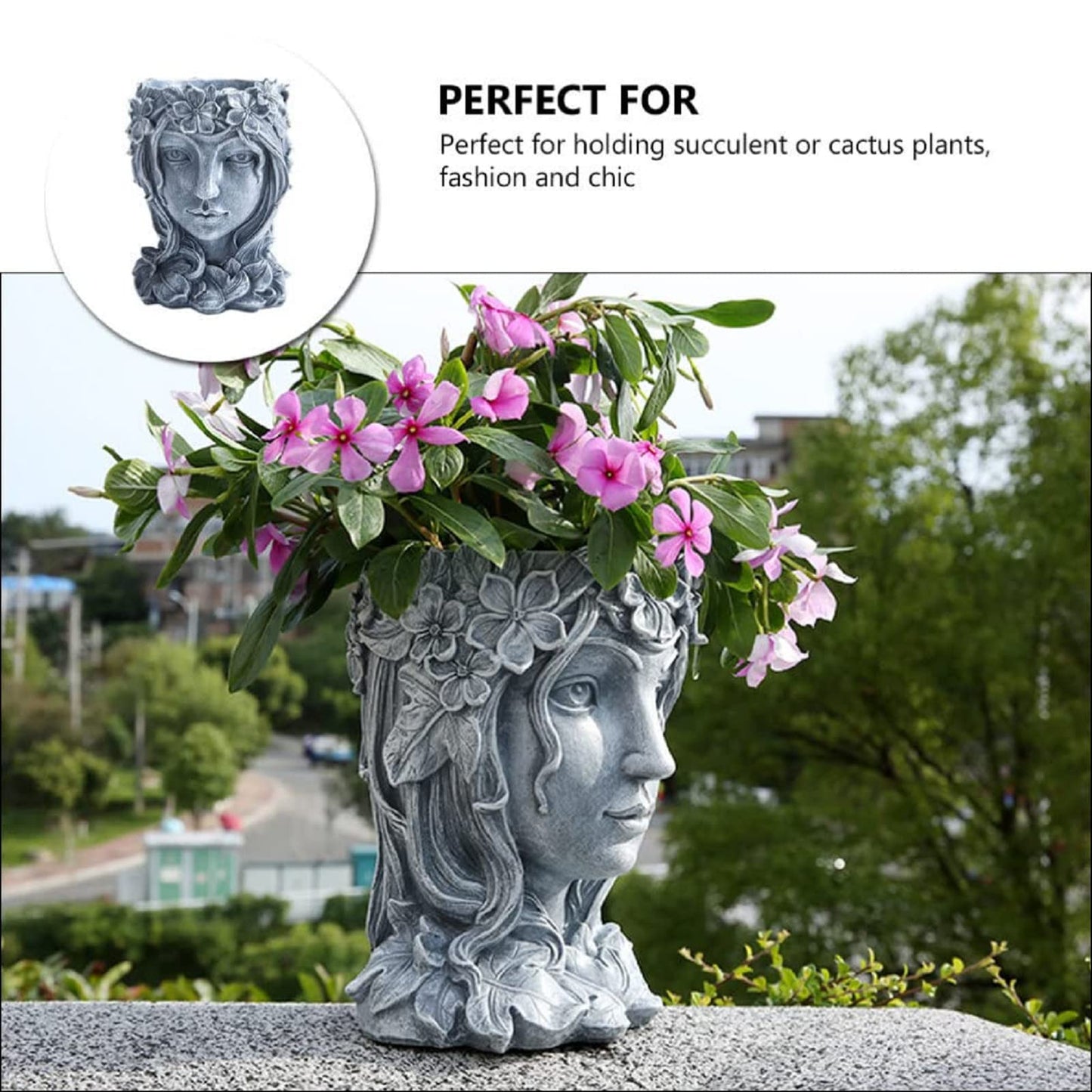 Face Flower Pot Head Planter Pots Succulent Planter Goddess Face