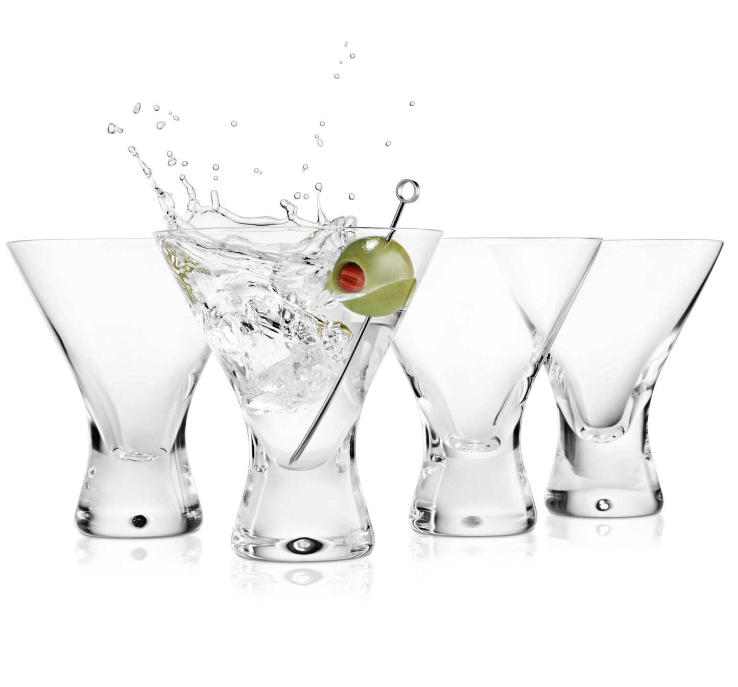 Martini Glasses | Stemless Cocktail Bar Set for Parties