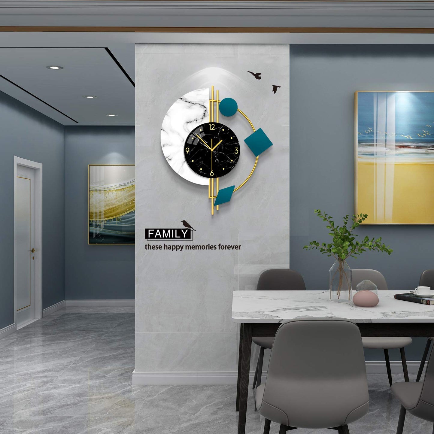 Large Silent Wall Clocks, Modern, Battery Operated, Non-Ticking